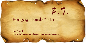 Posgay Tomázia névjegykártya